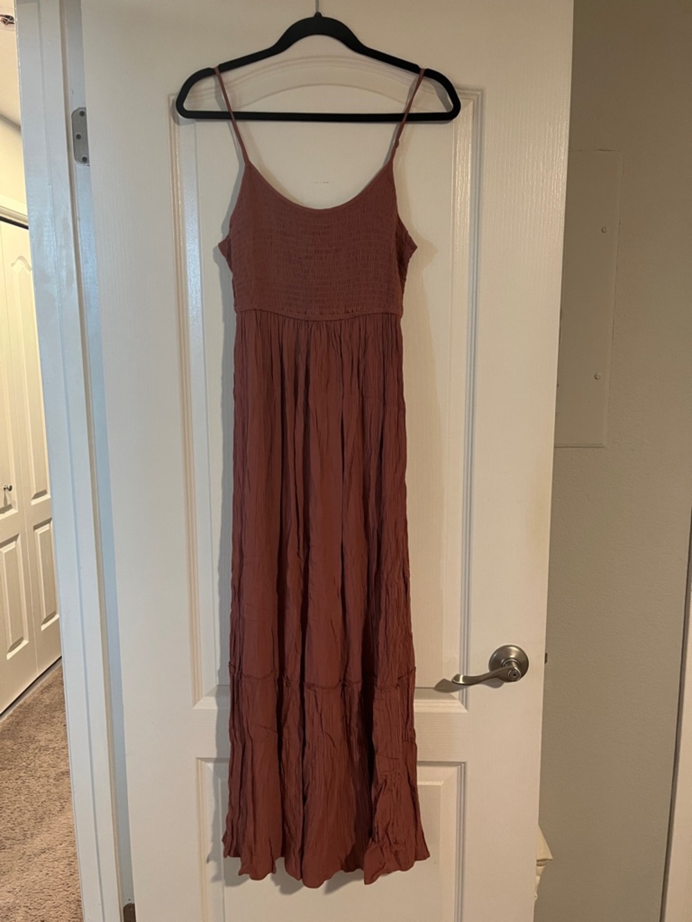 Women’s Mauve Pink Maxi Sundress with Smocked Bodice